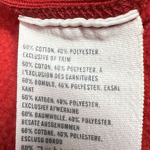 Abercrombie & Fitch NY Hoodie Sweatshirt Women Large Red Pullover Activewear Top - Picture 9 of 15